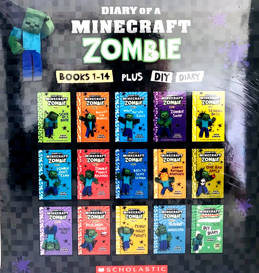 Diary of a Minecraft Zombie: Survivors Books 1-14 + DIY Diary Box Set Kids  2019